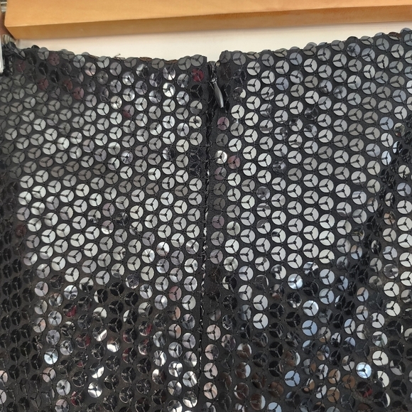 lloyd klein Paris Black sequin skirt event party Shimmer NYE Holiday - Picture 7 of 9